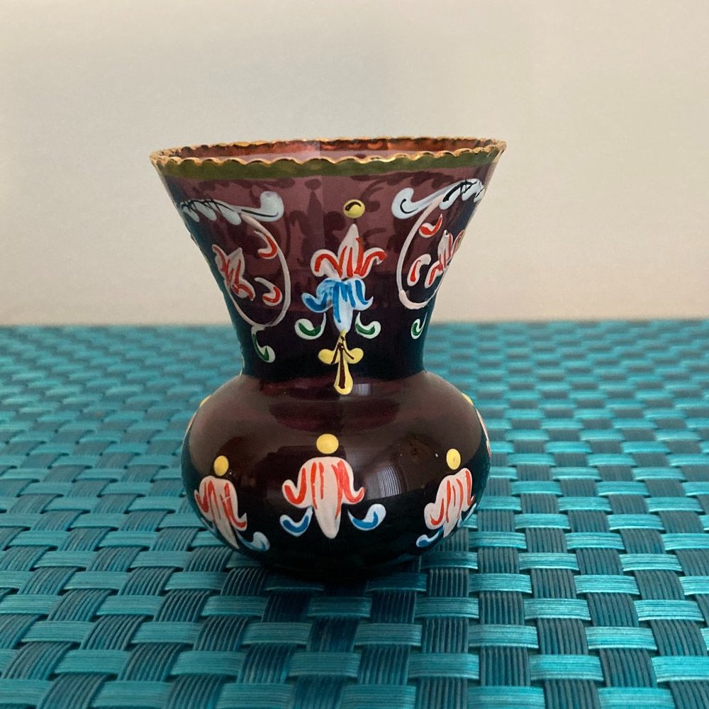 MINIATURE Vase Toothpick Holder Made in Italy Collectible Vintage Murano